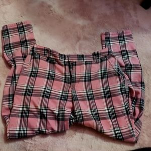 Ht pink plaid pants xl